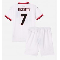 Camisa de time de futebol AC Milan Alvaro Morata #7 Replicas 2º Equipamento Infantil 2024-25 Manga Curta (+ Calças curtas)